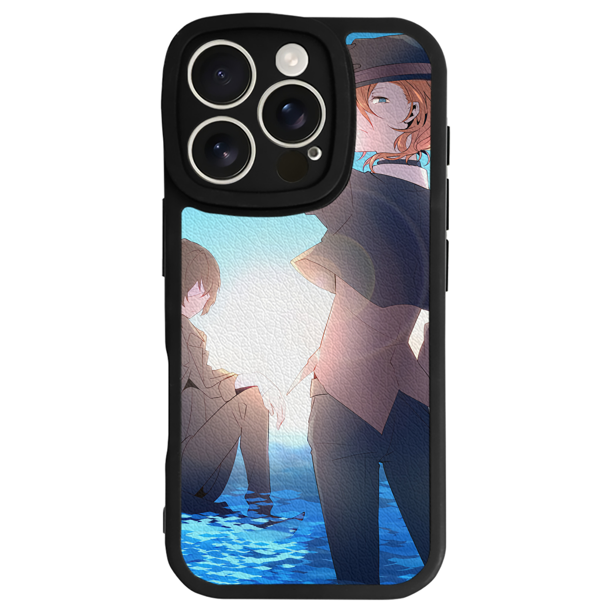 （画像用） 文豪ストレイドッグス Bungo Stray Dogs 【iPhone 16シリーズ対応】シリコンスマホケース（レザー調） 材質：シリコン